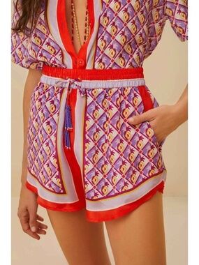 Farm Rio Pineapple Scarf Shorts Size XXS